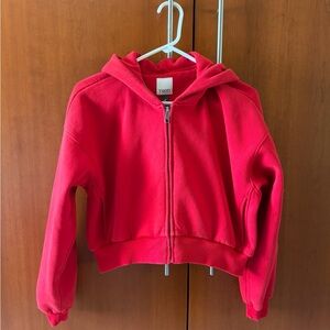 Vuori Women's Restore Mini Full Zip Hoodie in Cherry Red size XS - barely worn